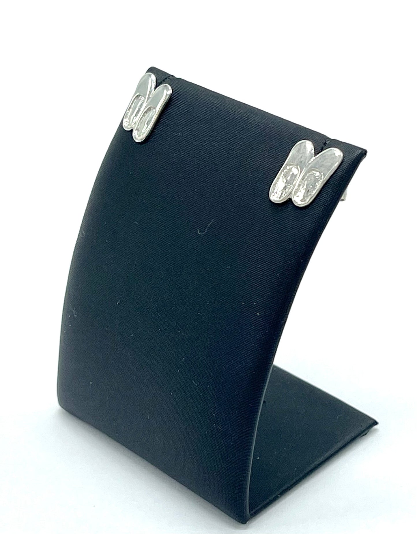 Sterling Silver Ballet Slippers Ballerina Shoes Stud Earrings