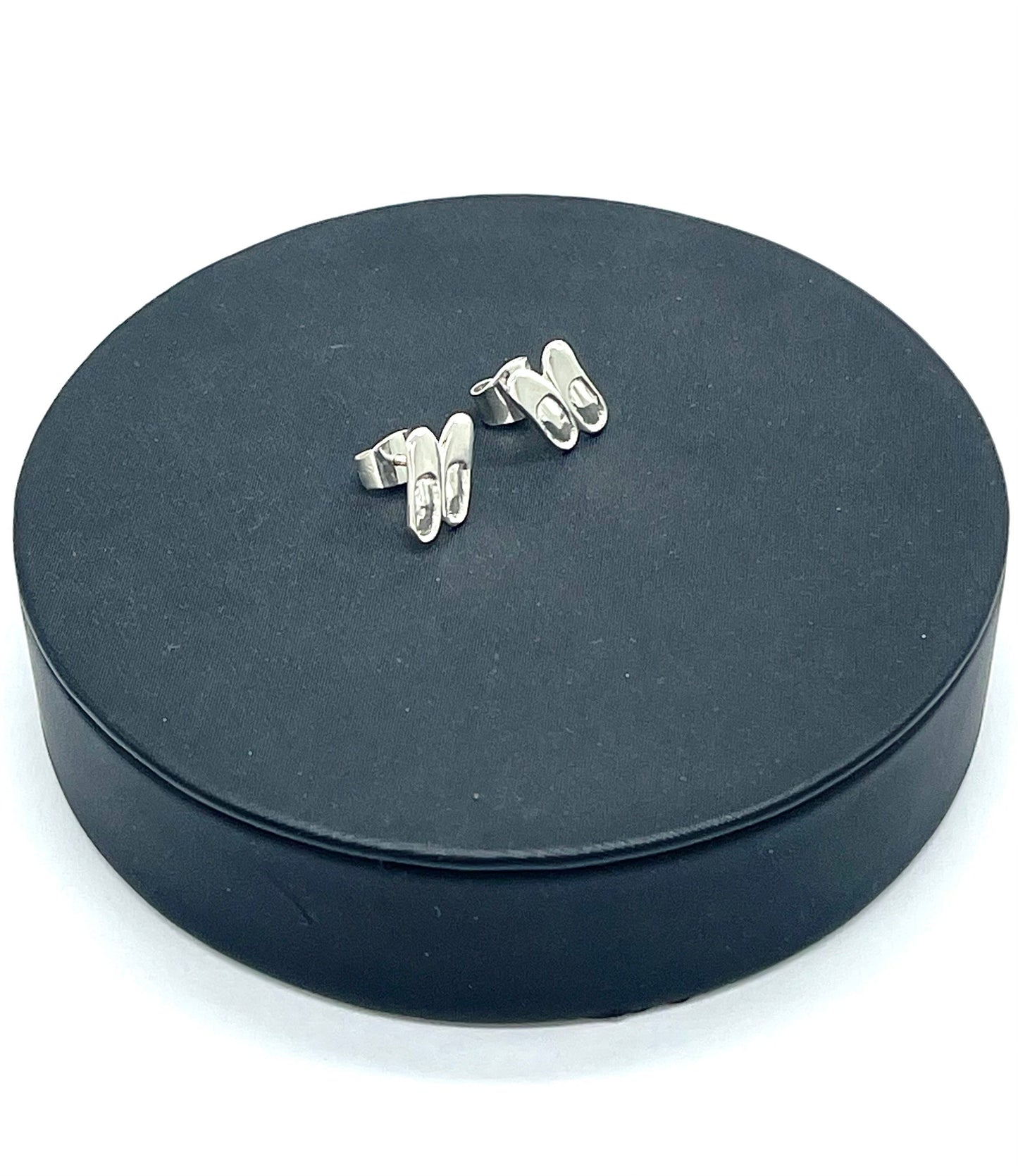 Sterling Silver Ballet Slippers Ballerina Shoes Stud Earrings