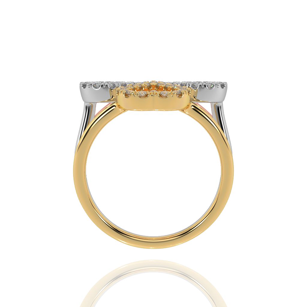 Lucky Love Trinity Four Leaf Clover Diamond Ring