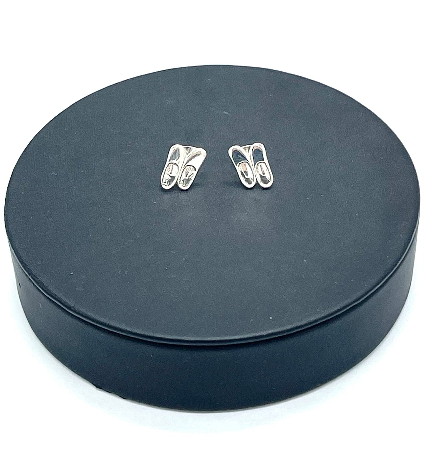 Sterling Silver Ballet Slippers Ballerina Shoes Stud Earrings